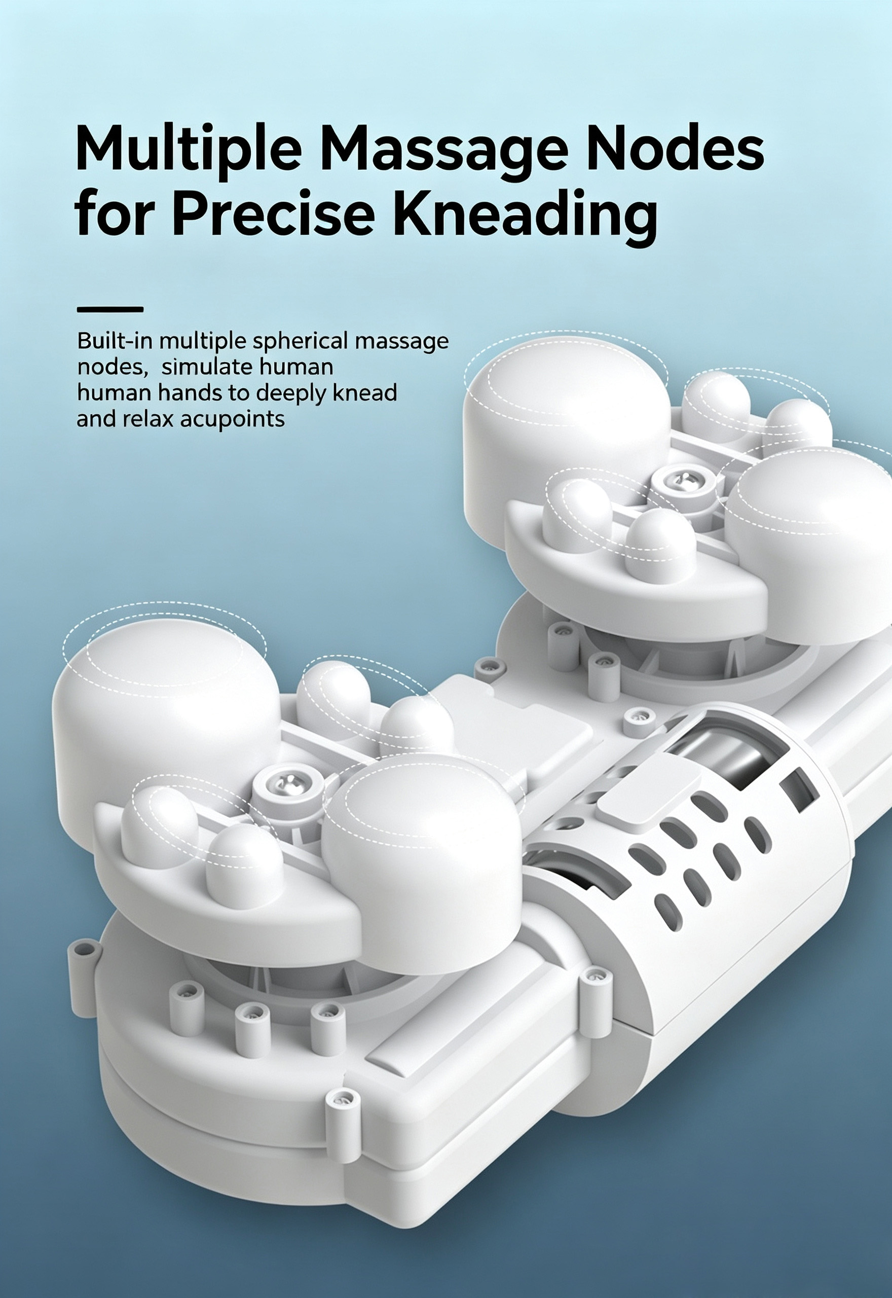 Molink AS-39 lumbar support massage pillow - detail view